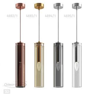 Подвесной светильник Odeon Light Klum 4693/1, золото-янтарный