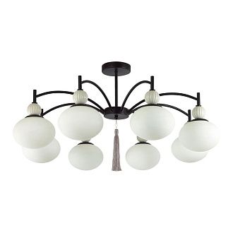 Люстра потолочная *85,5*43-43 см, 8*E14*40W, Lumion Gloriya LUM8273/8C, черный; серый