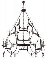 Люстра 148 см, Crystal Lux SUERTE BROWN SP12+6+6 Темно-коричневый