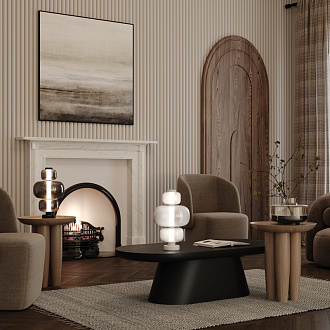 Настольный светильник 23*36,5 см, LED 15W 3000K Maytoni Modern Atmos MOD364TL-L15W3K белый