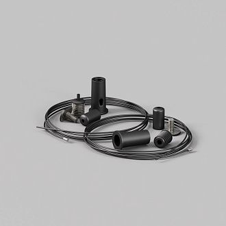 Тросовый подвес (Чёрный, 2 м), ALM-P-B-2000 642045, 200*2*2 см, Maytoni Led Strip 642045, Черный