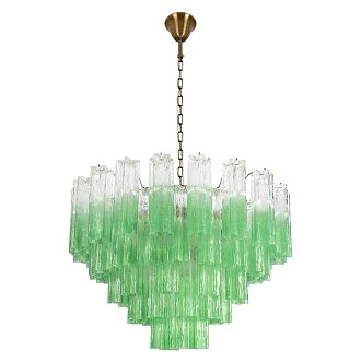 Подвесная люстра 80 см, Loft IT Murano 10580/800 Clear green, бронза