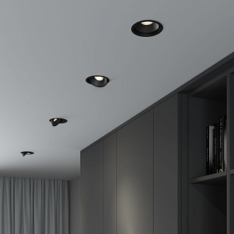 Точечный светильник LED 6W, 4200 К, 10*10*5,1 см, черный, Elektrostandard Slide 25083/LED