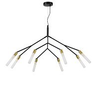 Светильник подвесной 79*100 см, 8*G9*5W 4000K EVOLUCE Kaito SLE1129-403-08 черный, латунь