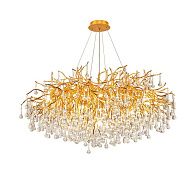 Подвесная люстра Droplet Chandelier circle D100 100*100*55 см, 13*LED*40W, ImperiumLoft 40.2695, Золотистый