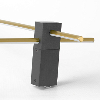 Бра настенное 60*60-60 см, 1*LED, 20W, 3000K, Lussole Bridgeport LSP-7352, матовое золото