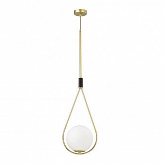 Светильник подвесной 26 см Odeon Light Flari 4810/1A, черный-золото