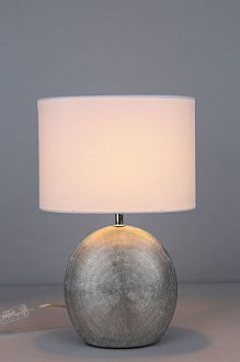 Настольная декорированная лампа OML-82304-01 Omnilux, диаметр 24 см, хром