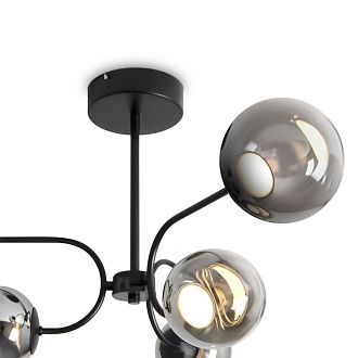 Люстра на штанге 78,5*78,5*43 см, LED, 25W, 3000К, Freya ARCH FR6178CL-L30B черный