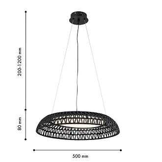 Люстра *50*20-130 см, *LED*20W, F-Promo Conrad 4752-5P, черный