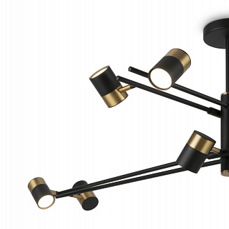 Светильник 132 см, Freya Enzo FR5201PL-10B, черный-латунь