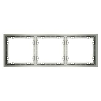 Рамка пластиковая Voltum S70 на 3 поста, сталь пластик Soft touch VLS100305