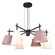 Подвесная люстра 75,5*40-129 см, 6*E14, 40W, F-Promo Carino 4621-6P, черный