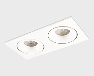 Встраиваемый светильник 210/20*8 см, 2*GU10, IP20 Italline DE 202 white, белый, вр 2*9,8 см