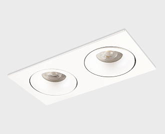 Встраиваемый светильник 210/20*8 см, 2*GU10, IP20 Italline DE 202 white, белый, вр 2*9,8 см