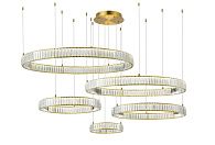 Люстра Ø400 x 600 x 800 x 1000 x 1200 x H1200, мм, 220W 4000K, BRASS(Латунь) NewRgy 2107A-DW-40+60+80+10+12 BRASS