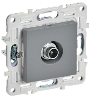 SKANDY Розетка TV проходная SK-A17Gr сер. IEK, SK-A10-P-K03