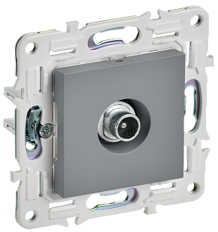 SKANDY Розетка TV проходная SK-A17Gr сер. IEK, SK-A10-P-K03
