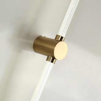 Бра Favourite Lignum 3057-3W, D100*W60*H1000, золота, белый плафон цилиндрической формы из акрила