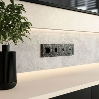 W1283008 ТВ-розетка оконечная, hammer черный Werkel, 4690389163081