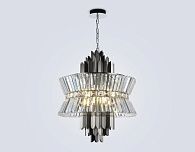 Подвесная люстра с хрусталем **66-120 см, 12*E14*40W, K, Ambrella Light High Light LH41020, черный