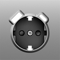 Donel S08 серый графит накладка для розетки Schuko с зарядным устройством USB A+C,  со шторками 16A 250 В~,серия DB, DS22959