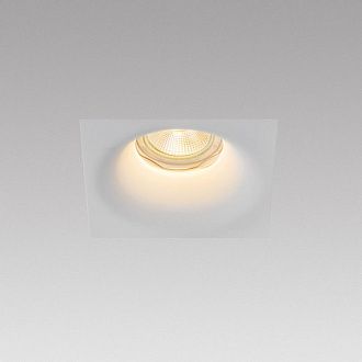Встраиваемый светильник 12*12*-4 см, 1*GU10*12W, Lightstar Anello 002000, белый, вр 12 см