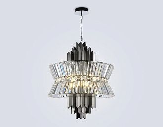 Подвесная люстра с хрусталем **66-120 см, 12*E14*40W, K, Ambrella Light High Light LH41020, черный