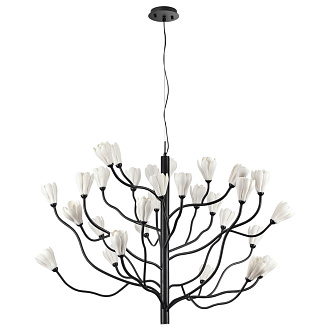 Люстра 120 см, 30*G4 LED*5W Odeon Light Gardi 5090/30, черный матовый