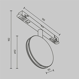 Светильник на шине 19,3*5*16,2 см, LED, 6W, 3000К, Maytoni Technical Outline TR090-2-6W3K-B черный