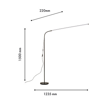 Торшер 123,5*172 см, 20W, Favourite Mild 4515-1F черный
