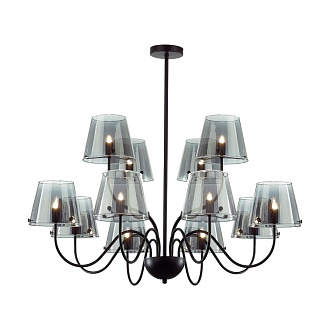 Люстра потолочная 83*70 см, 12*G9*20W Lumion Smoky 6570/12C черный