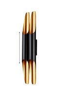 Бра 12**60-60 см, 4*GU10*50W, Crystal Lux Sonata CLT 332W4-V2 BL-GO, Черный/Золотой