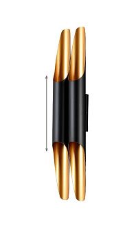 Бра 12**60-60 см, 4*GU10*50W, Crystal Lux Sonata CLT 332W4-V2 BL-GO, Черный/Золотой