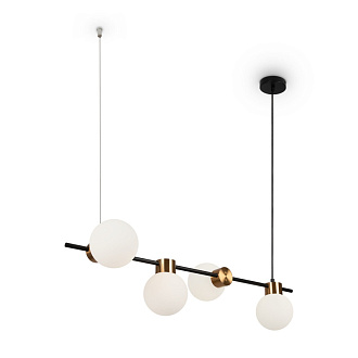 Светильник 84 см, Freya FR5232PL-04B, черный-латунь