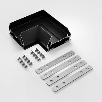 Коннектор угловой Elektrostandard Basic System 85235/00 для монтажа в натяжной потолок однофазного шинопровода, черный