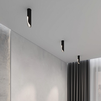 Потолочный акцентный светильник 4*4*16 см, 7W 4000K Elektrostandard Apex 25113/LED черный