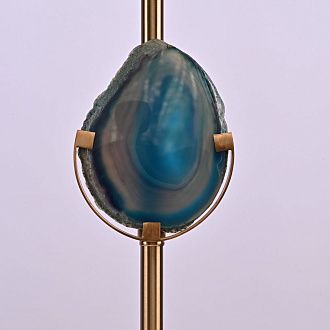 Настольная лампа Blue Agate Table Lamp 41*21*65 см, 1*E27*60W, ImperiumLoft 43.324, Латунь, Синий