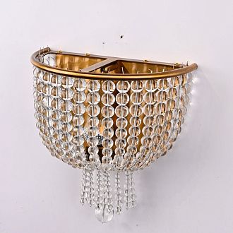 Бра Jacqueline Sconce Brass 25*25*26 см, 1*E14*40W, ImperiumLoft 44.444, Латунь