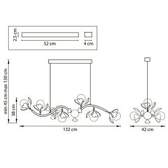 Люстра подвесная Ceramo BW Lightstar 799087