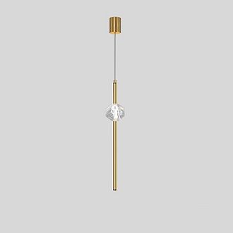 Подвесной светильник PARDIS B Brass 10*10*65 см, 1*LED*6W, 3000K, ImperiumLoft pardis01, Латунь