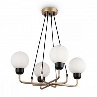 Подвесная люстра Freya Venetti FR5114PL-04G, диаметр 55 см, золото-черный