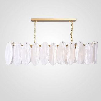 Люстра на штанге Angel Style Italian Murano Glass Rectangle L120 120*38*85 см, 10*LED*40W, ImperiumLoft 40.252, Латунь