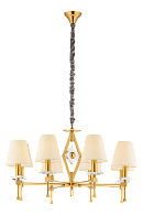 Люстра Ø800 x H450(1100), мм, 8*40W (320W), BRASS(Латунь) NewRgy 8695/8LT BRASS