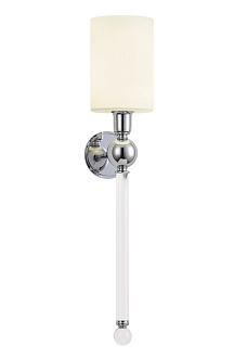 Бра Crystal Lux MIRABELLA AP1 CHROME/WHITE Хром