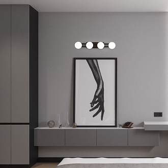 Бра 40*7,6*6,9 см, *LED, 12W, 3000 Eurosvet Tapioca 90332/4, черный