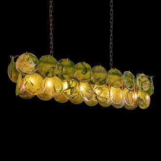 Подвесная люстра 120 см, LOFT IT Lolly 10492/1200R Green, золото