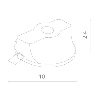 Светильник встраиваемый гипсовый Arte-Lamp INVISIBLE A9210PL-1WH,белый