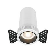 Встраиваемый светильник 6*12 см, вр 7 см, *LED*12W, 3000K, Maytoni Focus led DL125-L12-3K-TRS-W, Белый