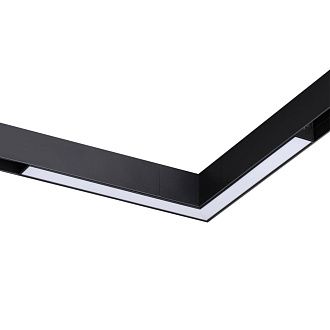 Cветильник  24,2*22*3 см, 1*LED*20W, 3000-6000K, Novotech VECTOR PORT 359945, черный,  диммир. пульт ДУ/Tuya Smart Life